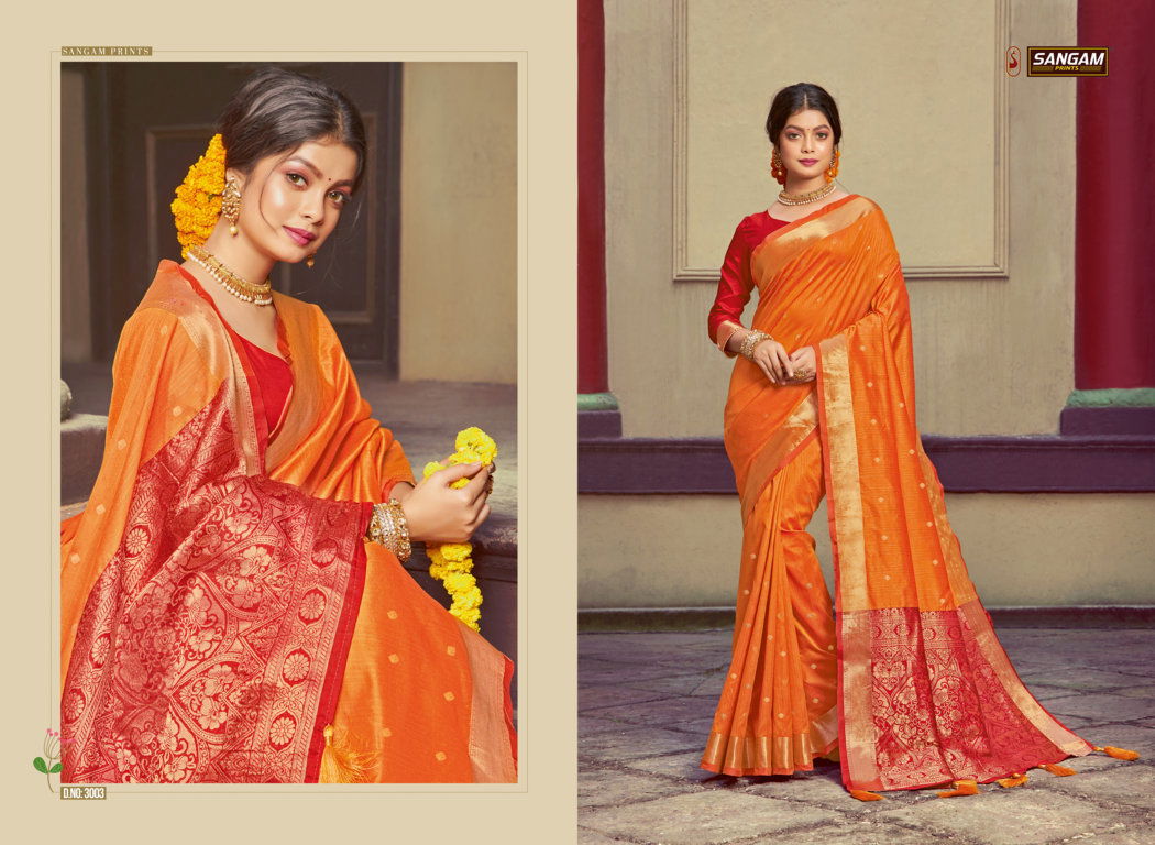 Sangam Roop Sundari Designer Festive Party Wear Handloom Silk Saree Collection